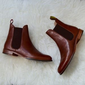 NWT Joules Leather Chelsea Boot Dark Brown